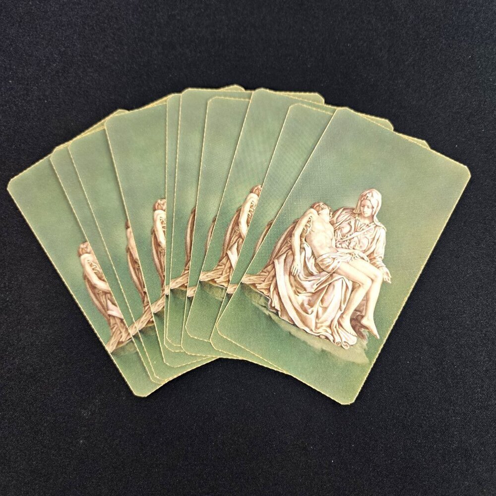 La Pieta Michelangelo Holy Cards Mater Dolorosa Virgin Mary of Sorrows 10pc Lot